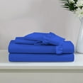 thumbnail image 4 of 4 Piece Ruffle Sheet Set, 2" Inch Ruffle Hem On Flat Sheet, 18 Inch Deep Pocket, 100% Egyptian Cotton, 800 TC, King Size, Solid Royal Blue, 4 of 4