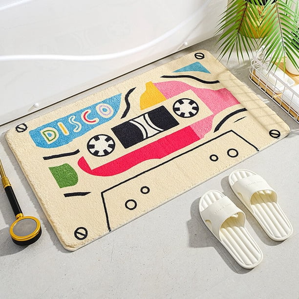 Cinta musical de Cassette clásica Retro, alfombrillas suaves, Alfombra de entrada para el hogar, dormitorio, inodoro, puerta de baño, almohadilla antideslizante absorbente Fivean unisex