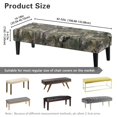 thumbnail image 3 of Psesaysky Grey Hunting Camo Print Rectangle Bench Cover, Stretch Washable Long Dining Bench Slipcover with Elastic Edge Removable Seat Cushion Protector for Bedroom, Living Room, 3 of 7
