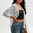 thumbnail image 6 of Womens Mesh Cardigan Bikini Beach Cropped Open Front Swimsuit Cover Ups Swimwear, 6 of 6