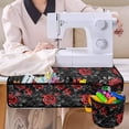 thumbnail image 4 of HELLHERO Red Rose Spider Web Black Sewing Machine Pad Premium Fabric Storage Bag Durable Travelling, 4 of 5