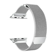 SPYCASE Compatible For Apple Watch Band 42/44/45mm, Stainless Steel Mesh Milanese Loop for Series SE/8/7/5/4/3/2/1(Silver)
