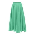 thumbnail image 4 of QHFBli Womens Girls Elastic Waist Long Flowy Bohemian Cotton Casual Maxi Skirt for Summer Beach Holiday, 4 of 8