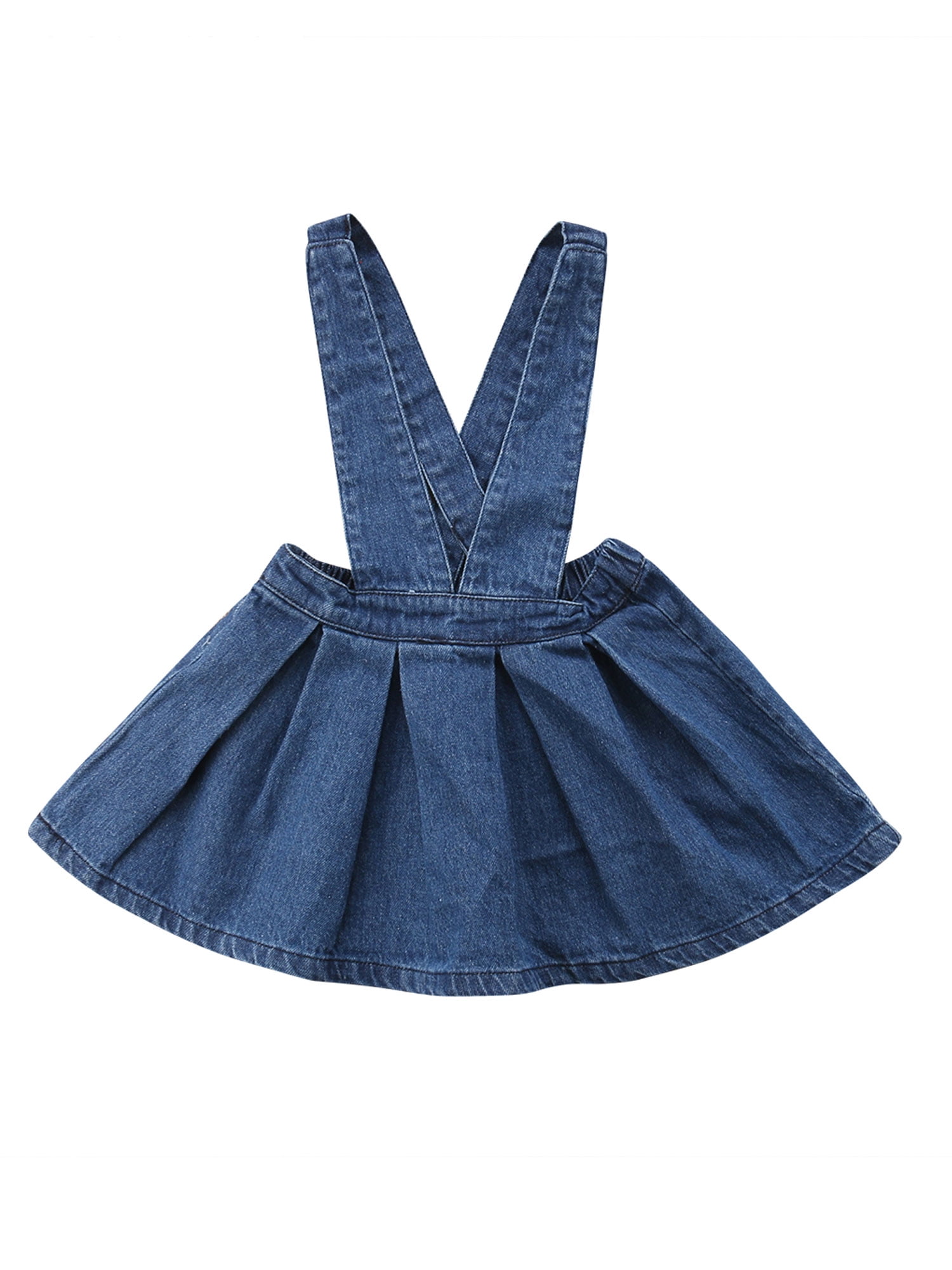 denim overall tutu dress