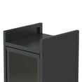thumbnail image 6 of Modern Four-tier Glass Door Cabinet with Featuring Five-tier Storage, for Entryway Living Room Bathroom Dining Room,Matte Gray, 6 of 7