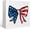 C 12cm, variant on Patriotic Decorations, 4th of July Decor Tabletop Signs with American Flag Star Pattern for Independence Day, Home Bookshelf Office Desktop Decoration, 12.7CM PVC Tiered Tray Decor