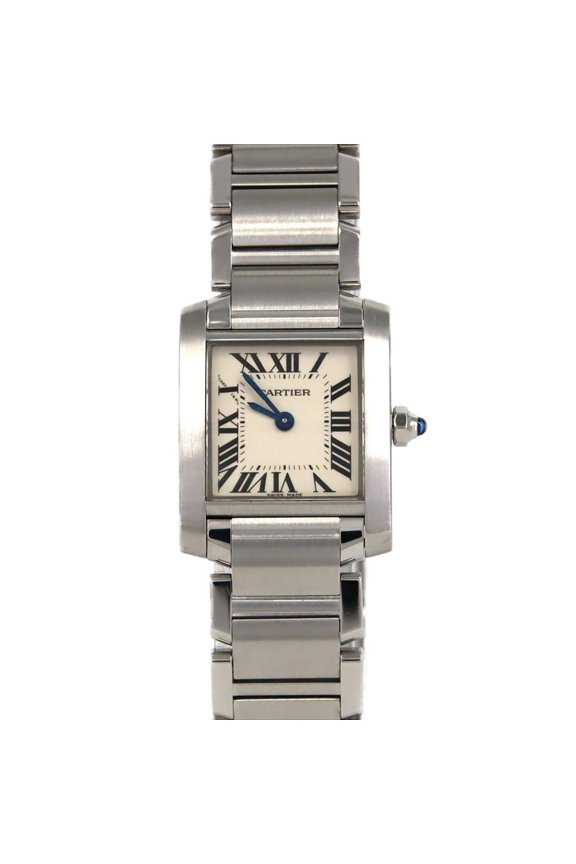 Pre-Owned Cartier Tank Franaise SM W51008Q3 Stainless Steel Quartz Watch (Good)