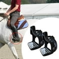 thumbnail image 4 of 5 Saddle Stirrups, Lightweight Safety Horse Saddle, Flexible, Hand Polished, Horse, Alumi - Black, 4 of 10