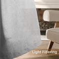 thumbnail image 4 of DriftAway Gray Linen Curtains 96 Inches Long for Living Room Thick Semi Sheer 2 Panels Farmhouse 3 Inch Rod Pocket Back Tab Boho Rustic Light Filtering Window Drapes for Bedroom Privacy Assured, 4 of 8