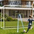 thumbnail image 5 of Slsy Galvanized Soccer Rebounder Net,2 IN 1 Soccer Goal for Backyard, 5 Adjustable Angles,UV Protection,Weatherproof for Teens Adults Practice Training(8'x6'), 5 of 9