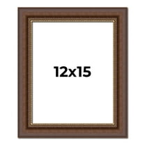 12x15 Copper and Brown Real Wood Picture Frame Width 2 inches | Interior Frame Depth 0.5 inches |