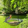 thumbnail image 4 of Bird Feeder with Removable Tray Hanging Bird Bath S Hook Design Bird Tub Shower Tray for Garden Balcony Patio, 4 of 8
