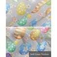 thumbnail image 6 of Easter Eggs Linen Curtain Valance for Bedroom/Bathroom/Kitchen/Office/Living/Dining Room Windows,Spring Summer Flower Seasonal Holiday Rod Pocket Topper Drapes Decorative Cafe Drapery Panel 60x18, 6 of 6