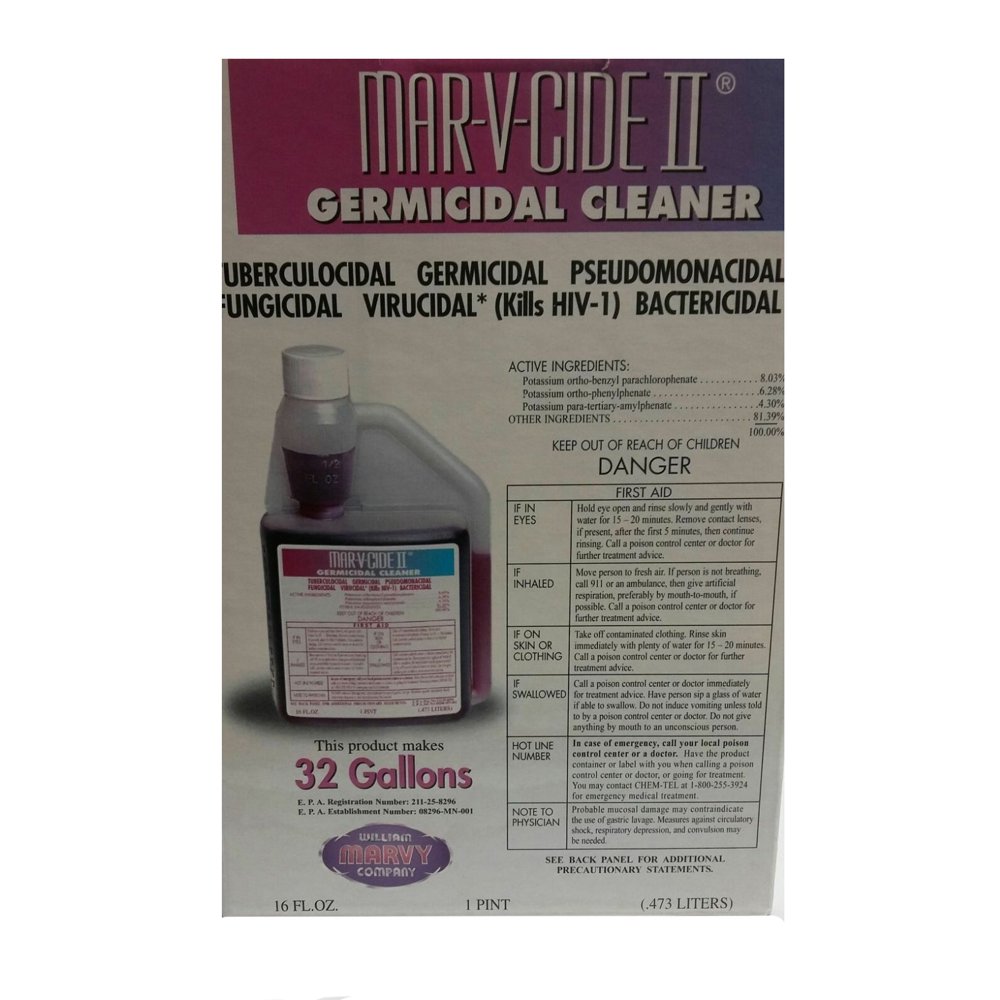 Marvy Mar V Cide Ii Sanitizing Systems Marvicide Disinfectant 16 Oz ...