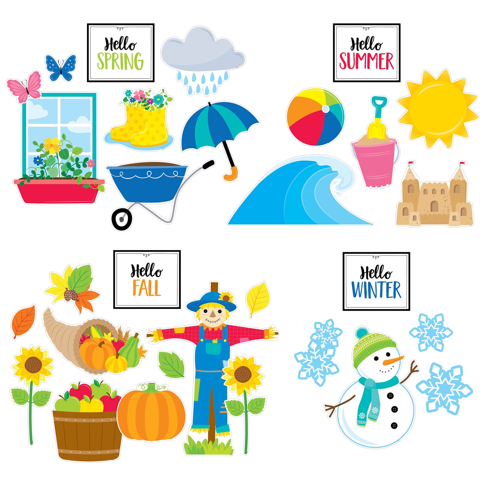 Creative Teaching Press Year-Round Seasonal Accents Bulletin Board Set, 30 Pieces