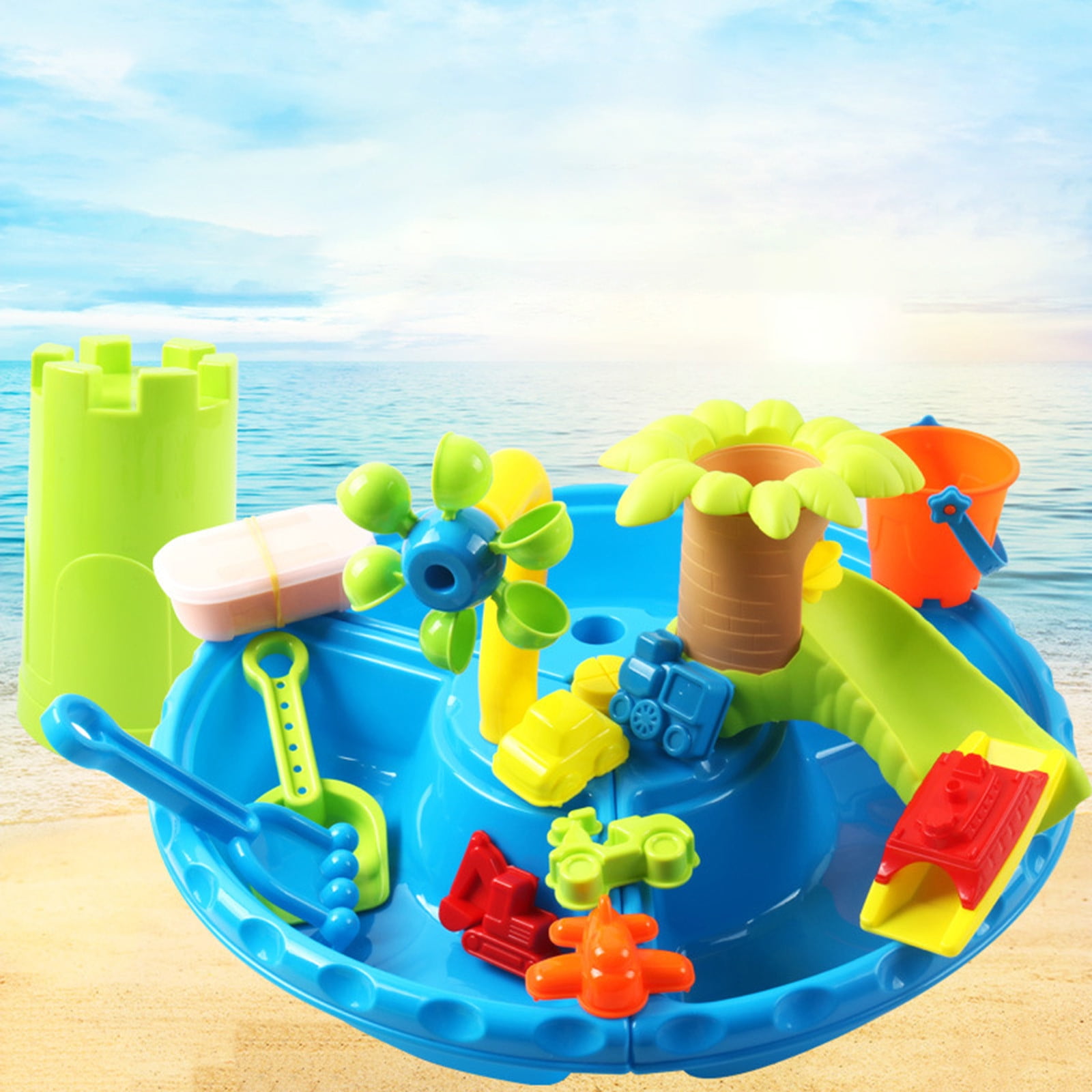 Kids Beach Toys Sand and Water Play Set Outdoor Summer Durable Sandbox Tools for Children Kids Sand and Water Table â 24 Piece Sensory Activity Play Set for Toddlers