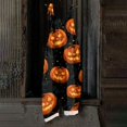 thumbnail image 7 of Stralyhd Pumpkin Face Graphic Casual Rompers Halloween Party Square Neck Jumpsuit Party Jumpsuits with Pockets Spooky Horror Print Long Pants Orange XL, 7 of 7