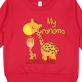 thumbnail image 3 of Inktastic My Grandma Loves Me Giraffe Toddler Sweatshirt, 3 of 4