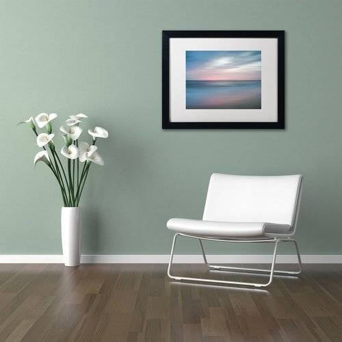 Trademark Fine Art 'The Colors of Evening on the Beach' Canvas Art by PIPA Fine Art, White Matte, Black Frame