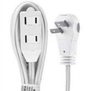 GE 2-Outlet Wall Hugger Extension Cord, 6', White