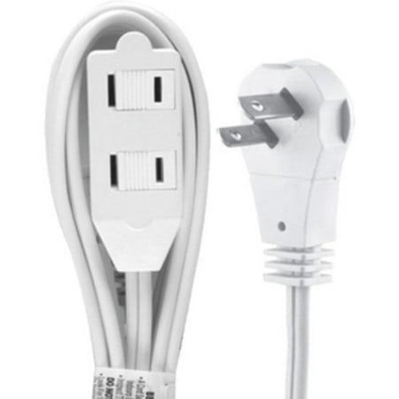 GE 2-Outlet Wall Hugger Extension Cord, 6', White