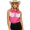 thumbnail image 3 of RUTAYY Men's Shirts Solid Color Tassel Cowboy Sleeveless Button Down Comfortable Breathable Tops Vacation Beach Blouse, 3 of 6