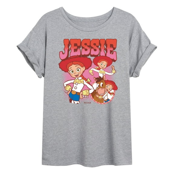 Toy Story 4 - Jessie And Bullseye - Womens Oversized Graphic T-Shirt