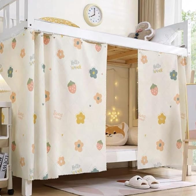 2 pack Students Dorm Bunk Bed Curtain Home Privacy Bed Shading Curtain Net Bed Cloth Dustproof Blackout Bed Canopy Bedding Curtain Students Dormitory Tent Lightproof Cloth Bedding