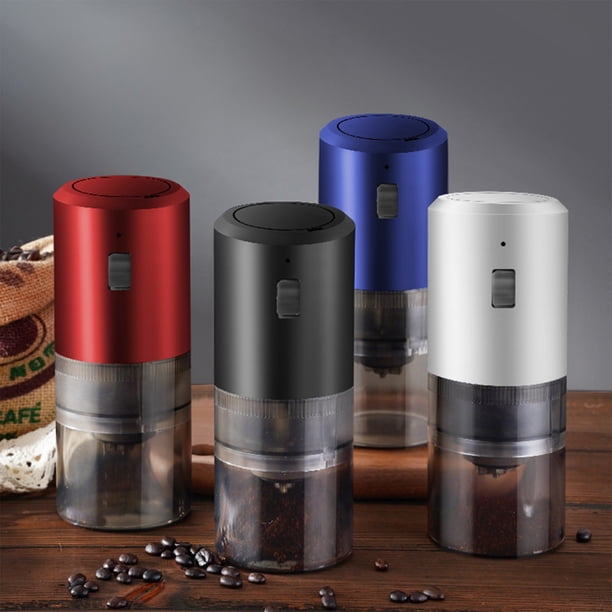 Molinillo de café eléctrico portátil ajustable en grueso y fino | Muebla cerámica de precisión | USB Recargable | Operación de un solo toque | Cámara visible | Diseño desmontable y lavable | Negro