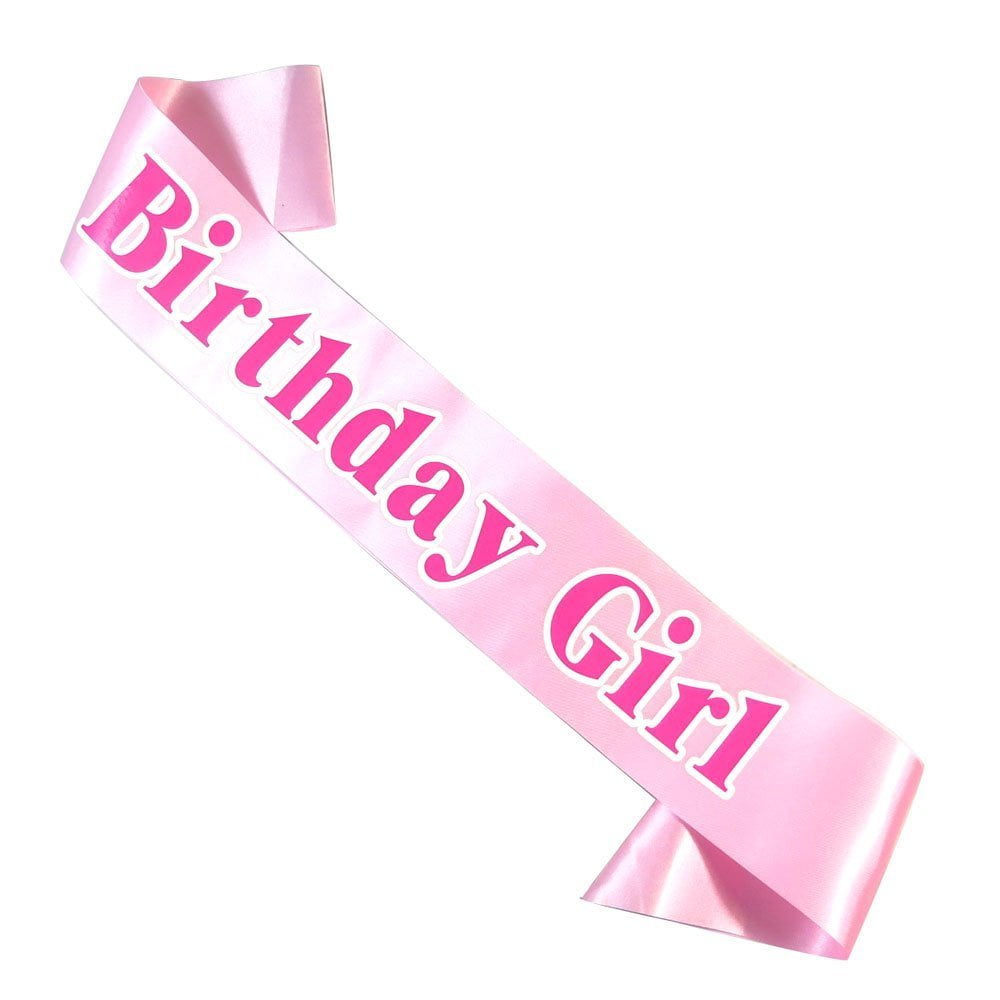 Birthday Girl Satin Sash Girls Birthday Hen Party Fancy Dress Accessories 