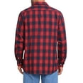thumbnail image 3 of INSPIRE CHIC Men's Contrasting Colors Checked Slim Fit Long Sleeved Button Down Shirts with Pocket L Red Blue, 3 of 7