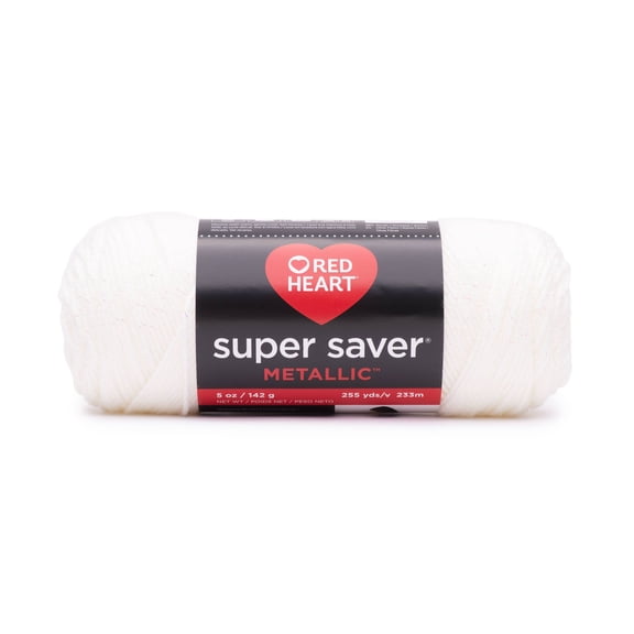 Red Heart® Super Saver® Metallic™ Yarn, Acrylic #4 Medium, 5oz/142g, 255 Yards