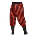 thumbnail image 3 of FRSASU Men's Pirate Pants Renaissance Medieval Viking Pants Linen Ankle Banded Trousers Halloween Costume Red, 3 of 4
