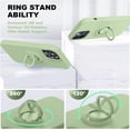 thumbnail image 2 of Compatible with iPhone 14 Pro Max Case 6.7inch,[Bulit-in 360° Rotatable Ring Holder][Anti-Scratch Soft Microfiber Lining] Liquid Silicone Phone Case for iPhone 14 Pro Max Women Girls -Matcha, 2 of 7