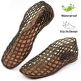 thumbnail image 5 of Ecetana Women's Jelly Sandals Mesh Flats Breathable Clear Hollow Jelly Shoes for Women, 5 of 7