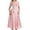 Pink, variant on Women’S Halter Neck Corset Waist Midi Dress, Ruched Bust Flared A-Line Swing Casual Dress, Soft Polyester Summer Evening Party Wedding Guest Dress, 1 Piece, Sizes S Through XL