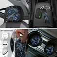 thumbnail image 4 of Uorisanigo Galaxy Dragonfly Set of 18 Auto Seat Protector Cover+Seat Belt Pad+Armrest Cushion+Steering Wheel Wrap+Gear Shift & Handbrake Covers+Headrest Coaster+Keychains for Women Men, 4 of 7