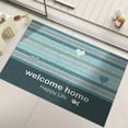 thumbnail image 1 of Entrance Door Mat | Absorbent Non-Slip Polyester Bathroom Floor Rug | Thickened Soft Plush Interior Decoration Carpet | Easy Care | 60x40cm | Blue Pink Gray | Home Entryway Tile Wood, 1 of 6