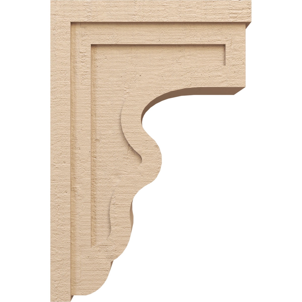 11"W x 22"D x 33"H Classic Highland Rough Cedar Woodgrain TimberThane Corbel, Primed Tan