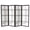 Black, variant on 4 ft. Tall Japanese Style Eudes Lattice Folding Screen - Honey - 4 Panels