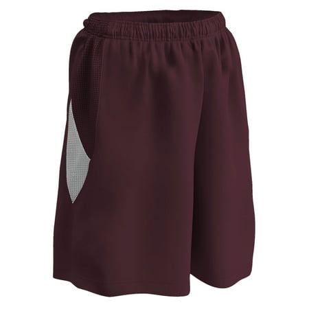Post Up Reversible Basketball Shorts Girls Small Maroon and White