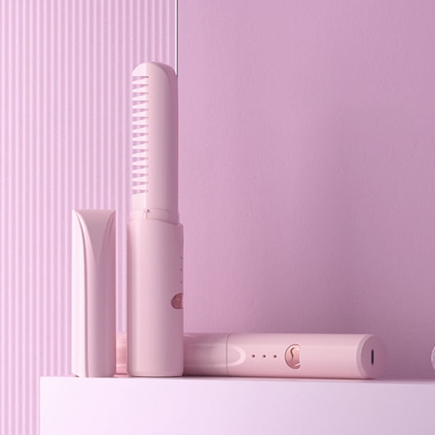 Peine alisador antiescaldaduras, batería de larga duración de 70 minutos, recargable por USB para mujeres