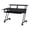 Black, variant on Pemberly Row 1-Shelf Music Recording Studio Desk in Black with 1 Keyboard Tray, 4 Caster Wheels, 1 Cup Holder, 47"L x 27"W x 38"H
