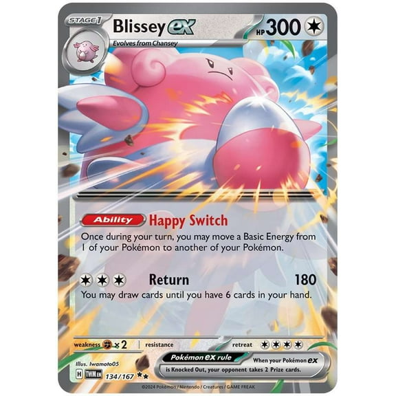 Pokemon Scarlet & Violet Twilight Masquerade Double Rare Blissey ex #134