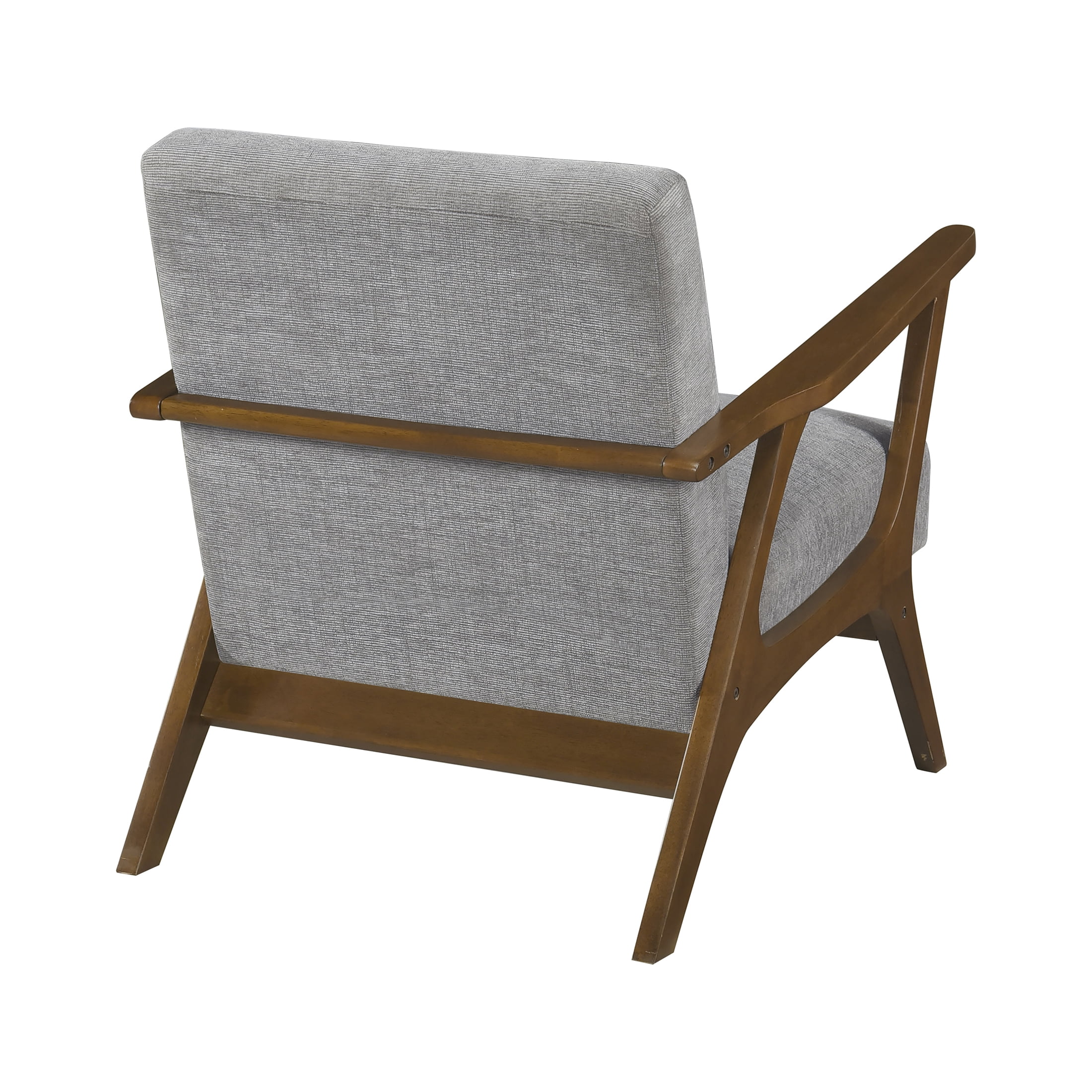OakvillePark Everwyn Chenille Accent Chair, Gray/Chestnut Wood