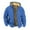 Blue, variant on Men's Solid Color Fleece Lined Thickened Jacket with Zipper Hood - Casual Big Size Coat for Winter Wear, Snow Outings, and Holiday Gifts, Ideal for Daily Use,Black,L