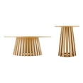 thumbnail image 1 of Layla Scandinavian Modern 2-Piece Coffee Table & End Table Set in Light Oak, 1 of 12