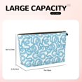 thumbnail image 4 of Picia Blue Snake Printed Leather Travel Toiletry Bag,Cosmetic Organizer, Makeup Travel Bag, Durable Travel Pouch, Compact Toiletry Bag, Travel Accessories, 4 of 6