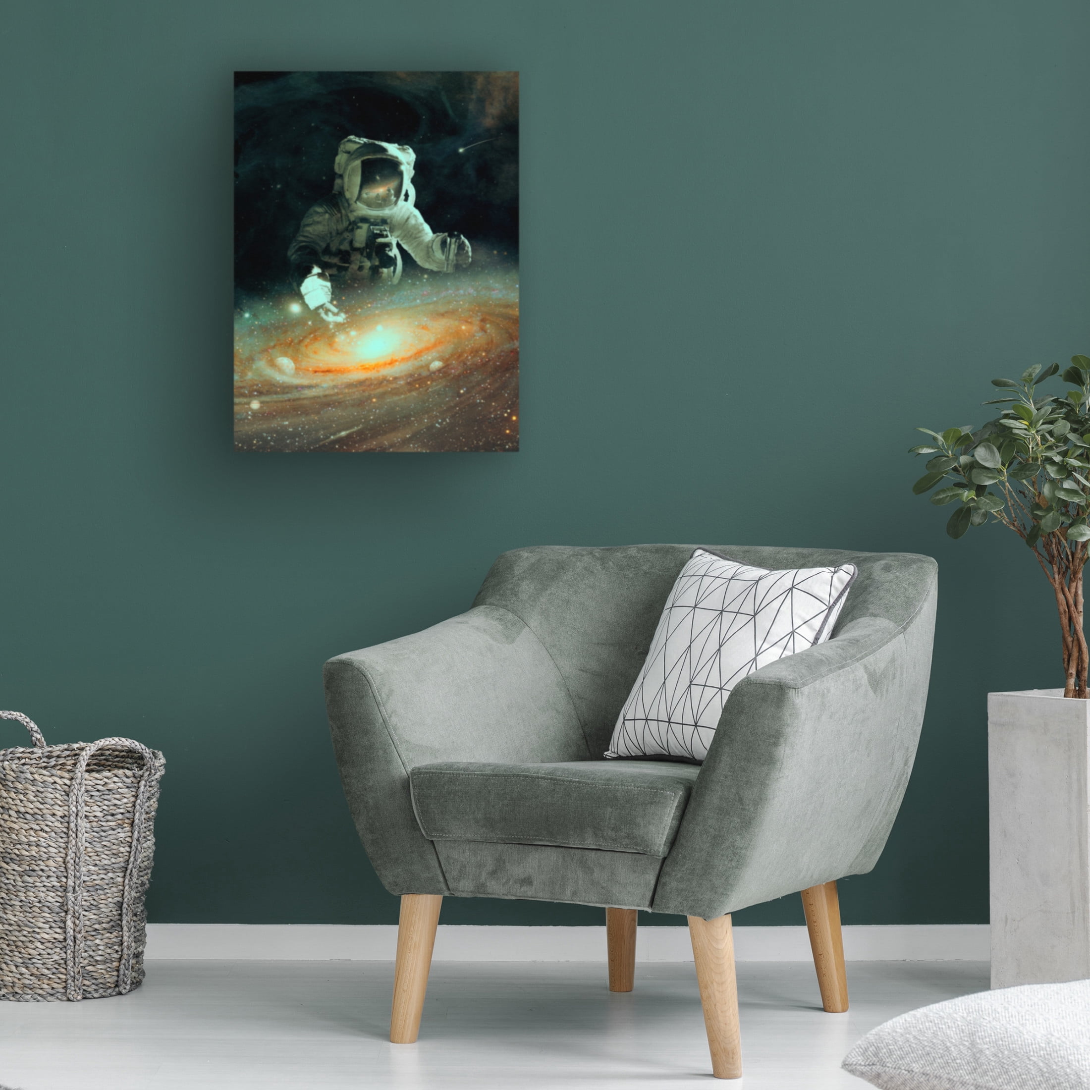 Canvas Wall Art - Francis Minoza 'Feeding The Abyss' Wall Art for Living Room, Bedroom, or Office D?cor by Trademark Fine Art - 35 x 47 Inches