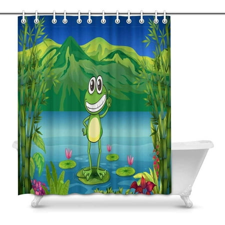 Pop Frog Prince Or Princess Art Bathroom Decor Shower Curtain